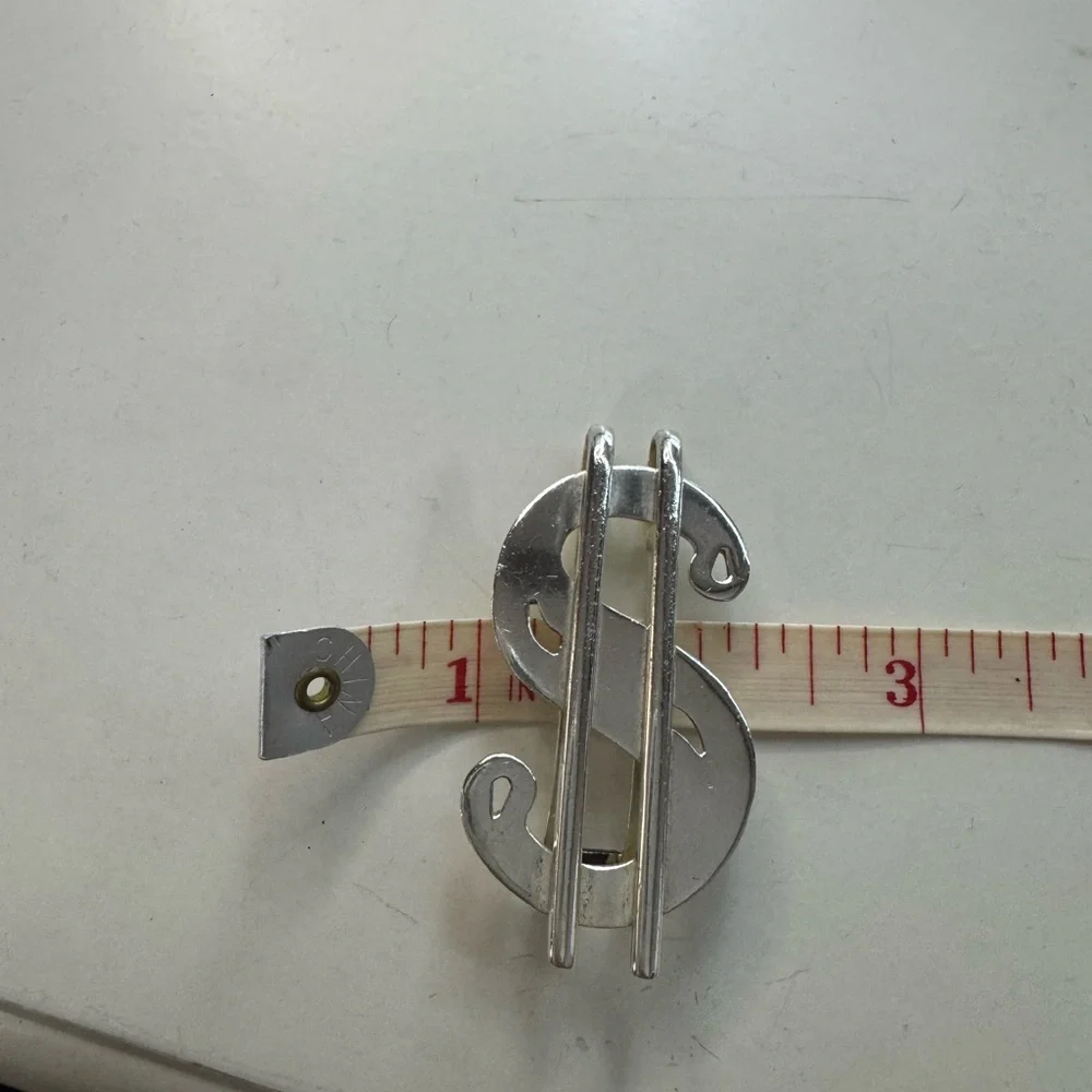 Silver Dollar Sign Money Clip